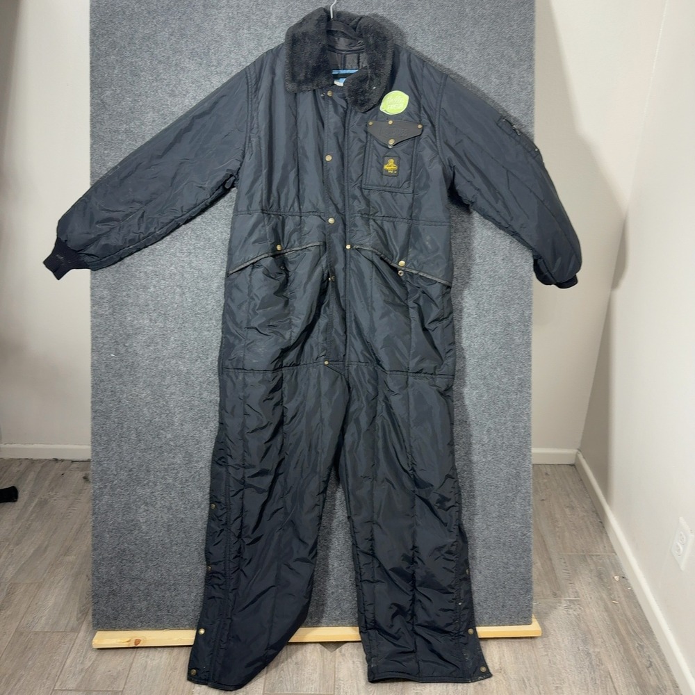 RefrigiWear Iron Tuff Coveralls Mens 3XL Black Nylon Hello Fresh Insulated Work